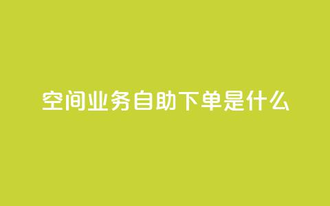 qq空间业务自助下单是什么 - 什么是qq空间业务的自助下单服务!  第1张 qq空间业务自助下单是什么 - 什么是qq空间业务的自助下单服务!  第1张