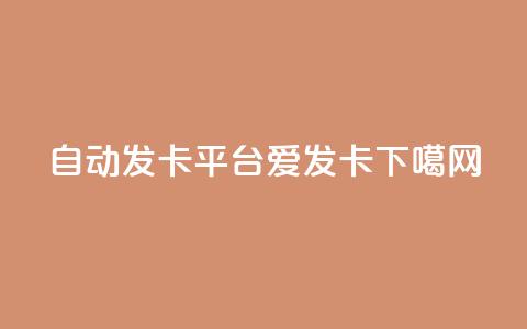 自动发卡平台爱发卡  第1张 自动发卡平台爱发卡  第1张