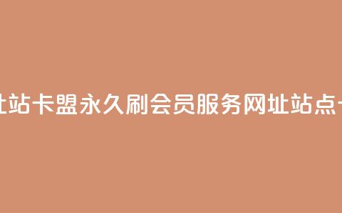 刷qq会员永久网址站卡盟 - 永久刷QQ会员服务-网址站点卡盟推荐。  第1张