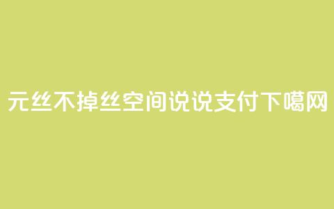 1元3000丝不掉丝 - qq空间说说qq支付  第1张 1元3000丝不掉丝 - qq空间说说qq支付  第1张