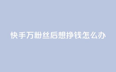 快手1万粉丝后想挣钱怎么办 - 快手达到一万粉丝后如何变现指南~  第1张 快手1万粉丝后想挣钱怎么办 - 快手达到一万粉丝后如何变现指南~  第1张