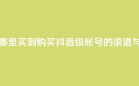 抖音60级账号能在哪里买到 - 购买抖音60级账号的渠道与技巧分析!  第1张 抖音60级账号能在哪里买到 - 购买抖音60级账号的渠道与技巧分析!  第1张