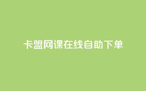 卡盟网课在线自助下单 - 刷qqvip网站卡盟  第1张 卡盟网课在线自助下单 - 刷qqvip网站卡盟  第1张