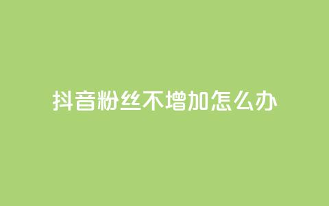 抖音粉丝不增加怎么办 - 如何提升抖音粉丝增长效率!  第1张 抖音粉丝不增加怎么办 - 如何提升抖音粉丝增长效率!  第1张