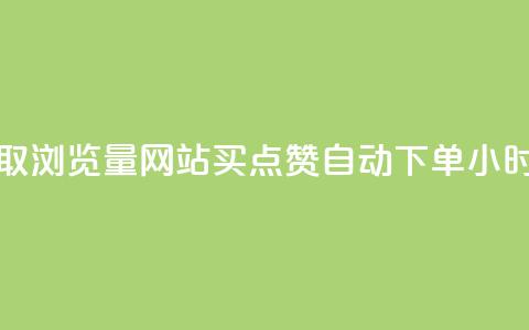免费领取浏览量网站 - 买点赞 自动下单 24小时  第1张 免费领取浏览量网站 - 买点赞 自动下单 24小时  第1张