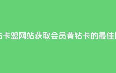 刷qq会员黄钻卡盟网站(获取QQ会员黄钻卡的最佳网站)  第1张 刷qq会员黄钻卡盟网站(获取QQ会员黄钻卡的最佳网站)  第1张