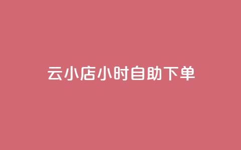 云小店24小时自助下单 - 云小店全日制自助下单服务启动！  第1张