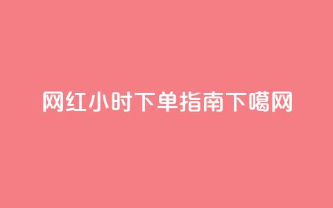 网红24小时下单指南  第1张 网红24小时下单指南  第1张