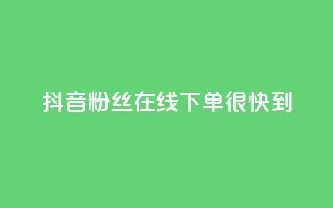 抖音粉丝在线下单很快到 - 抖音粉丝轻松下单迅速到达~  第1张 抖音粉丝在线下单很快到 - 抖音粉丝轻松下单迅速到达~  第1张