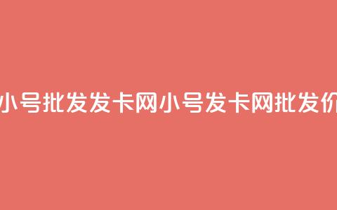 vx小号批发发卡网(VX小号发卡网批发价)  第1张 vx小号批发发卡网(VX小号发卡网批发价)  第1张