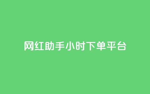网红助手24小时下单平台 - 网红助手24小时快速下单平台全新上线~  第1张 网红助手24小时下单平台 - 网红助手24小时快速下单平台全新上线~  第1张