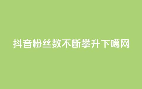 抖音粉丝数不断攀升  第1张 抖音粉丝数不断攀升  第1张