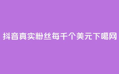 抖音真实粉丝每千个1美元  第1张 抖音真实粉丝每千个1美元  第1张