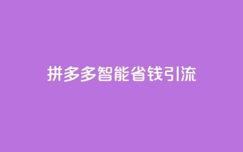 拼多多智能省钱引流  第1张 拼多多智能省钱引流  第1张