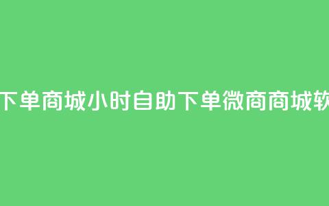 24小时微商软件自助下单商城 - 24小时自助下单微商商城软件全新上线。  第1张