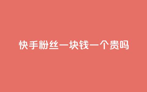 快手粉丝一块钱一个贵吗 - 快手粉丝一元一个是否值得购买解析!  第1张 快手粉丝一块钱一个贵吗 - 快手粉丝一元一个是否值得购买解析!  第1张