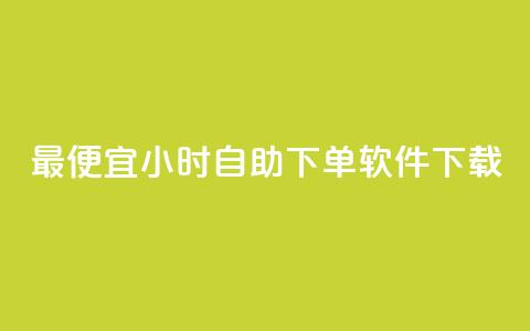 最便宜24小时自助下单软件下载 - 最实惠的24小时自助下单软件免费下载指南!  第1张 最便宜24小时自助下单软件下载 - 最实惠的24小时自助下单软件免费下载指南!  第1张