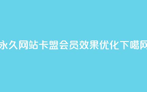 永久网站卡盟会员效果优化  第1张 永久网站卡盟会员效果优化  第1张
