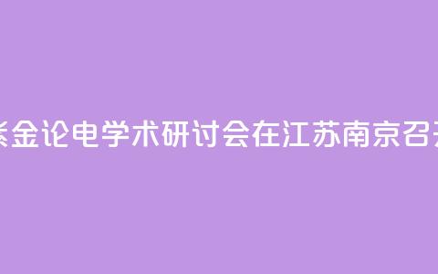 第九届紫金论电学术研讨会在江苏南京召开  第1张 第九届紫金论电学术研讨会在江苏南京召开  第1张