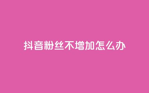 抖音粉丝不增加怎么办 - 如何提升抖音粉丝增长效率!  第1张 抖音粉丝不增加怎么办 - 如何提升抖音粉丝增长效率!  第1张