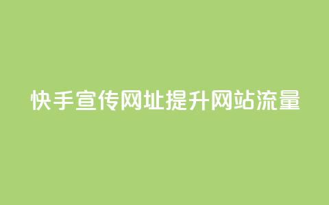 快手宣传网址提升网站流量  第1张 快手宣传网址提升网站流量  第1张