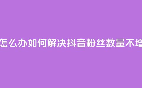抖音粉丝不增加怎么办 - 如何解决抖音粉丝数量不增加的问题~  第1张 抖音粉丝不增加怎么办 - 如何解决抖音粉丝数量不增加的问题~  第1张