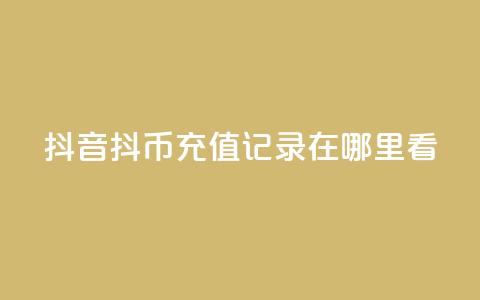 抖音抖币充值记录在哪里看 - 抖音如何查看抖币充值记录技巧分享!  第1张 抖音抖币充值记录在哪里看 - 抖音如何查看抖币充值记录技巧分享!  第1张
