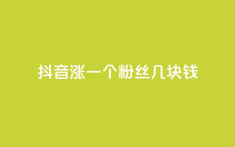 抖音涨一个粉丝几块钱 - 抖音每增加一个粉丝的成本是多少!  第1张 抖音涨一个粉丝几块钱 - 抖音每增加一个粉丝的成本是多少!  第1张