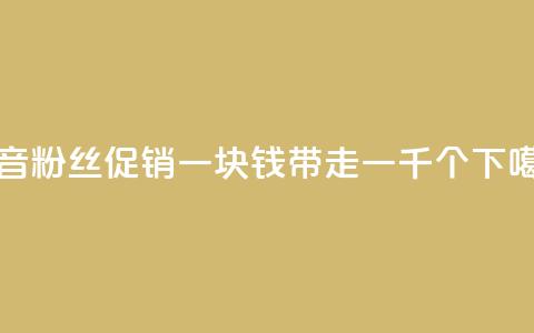 抖音粉丝促销:一块钱带走一千个!  第1张 抖音粉丝促销:一块钱带走一千个!  第1张