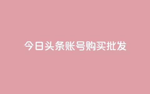 今日头条账号购买批发 - 今日头条账号批发购买指南与建议~  第1张 今日头条账号购买批发 - 今日头条账号批发购买指南与建议~  第1张