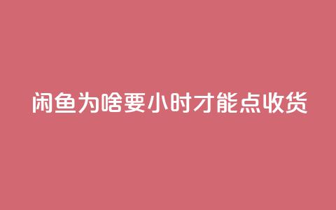闲鱼为啥要24小时才能点收货,ks24小时免费下单平台 - ks24小时自助业务 冰点卡盟  第1张 闲鱼为啥要24小时才能点收货,ks24小时免费下单平台 - ks24小时自助业务 冰点卡盟  第1张
