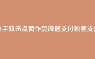快手双击点赞作品，微信支付独家支持
