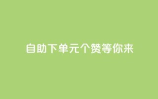 自助下单:0.1元100个赞等你来!