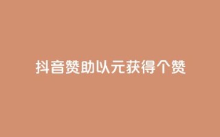 抖音赞助，以1元获得100个赞！
