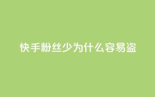 快手粉丝少为什么容易盗 - 为什么快手账号粉丝稀少易被盗?~