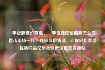一手货源低价商品,一手货源低价商品怎么卖,直击市场一线!独家低价货源,让你轻松享受优质商品亿乐社区低价自营货源站