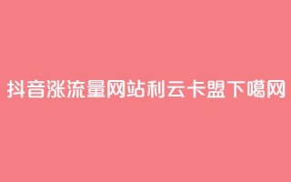 抖音涨流量网站 - 利云卡盟