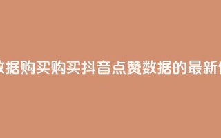 抖音点赞数据购买 - 购买抖音点赞数据的最新优惠!