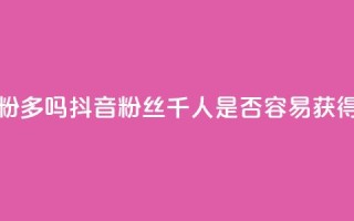 抖音千粉多吗 - 抖音粉丝千人是否容易获得!
