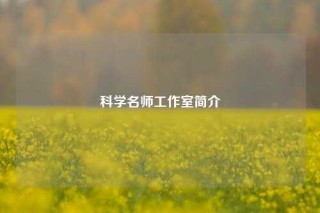 科学名师工作室简介