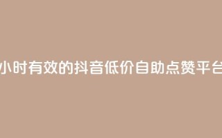 24小时有效的抖音低价自助点赞平台