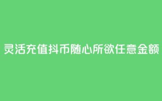 灵活充值抖币,随心所欲任意金额