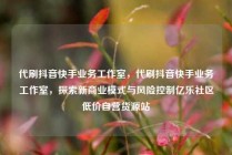 代刷抖音快手业务工作室,代刷抖音快手业务工作室,探索新商业模式与风险控制亿乐社区低价自营货源站