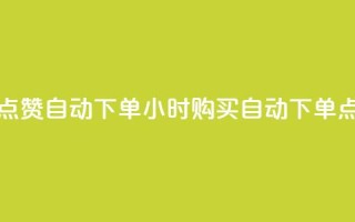 买点赞 自动下单 24小时(购买自动下单点赞)