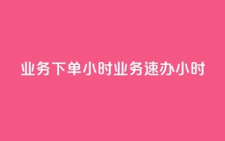 dy业务下单24小时 → dy业务速办24小时