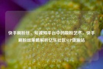 快手刷粉丝,短视频平台中的吸粉艺术,快手刷粉丝策略解析亿乐社区SUP货源站