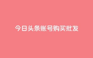 今日头条账号购买批发 - 今日头条账号批发购买,如何操作?!