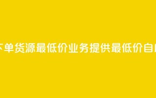 ks业务自助下单货源最低价(ks业务提供最低价自助下单货源)