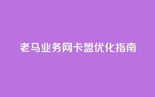 老马业务网卡盟——SEO优化指南