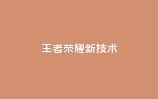 王者荣耀新技术